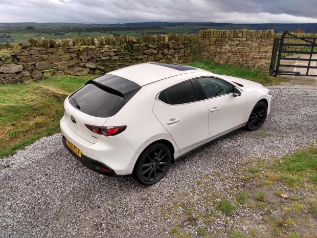 Stourbridge News: The Mazda 3 in West Yorkshire surroundings